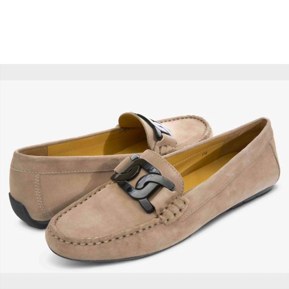 NEW VANELI women's aiker moccasin in taupe suede - Picture 3 of 4